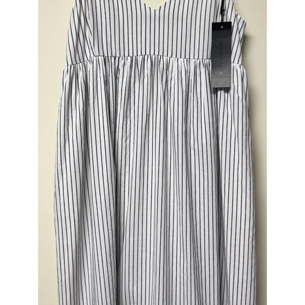NWT - JENNI KAYNE Cove Maxi Dress White/Navy Stripes Lined Cotton, Sz S - Picture 5 of 15